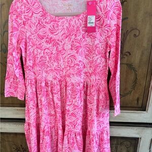 Lilly Pulitzer Vibrant Pink Floral Geanna Women’s Dress Size S
